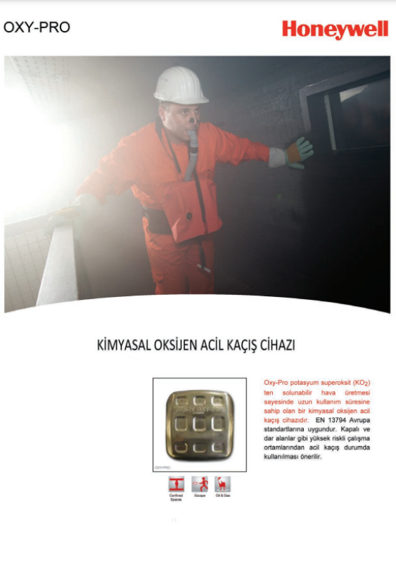 HONEYWELL OXY PRO ÜRÜN KATALOĞU